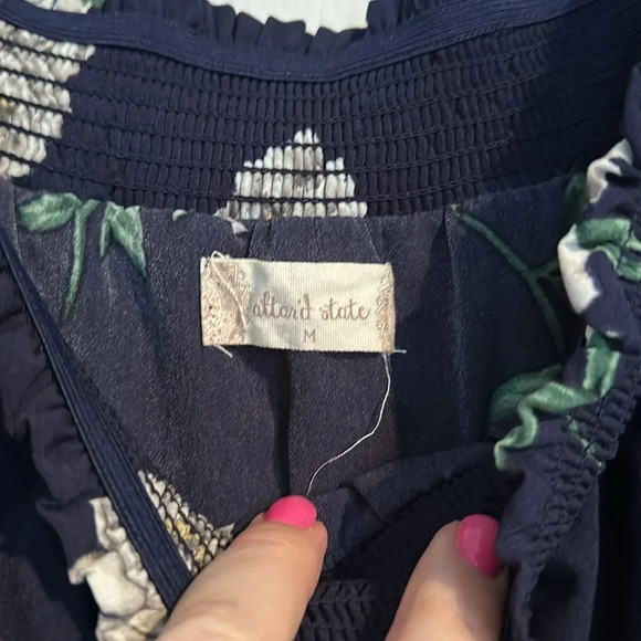 Altar'd State Navy Floral Jumpsuit - Picture 4 of 4